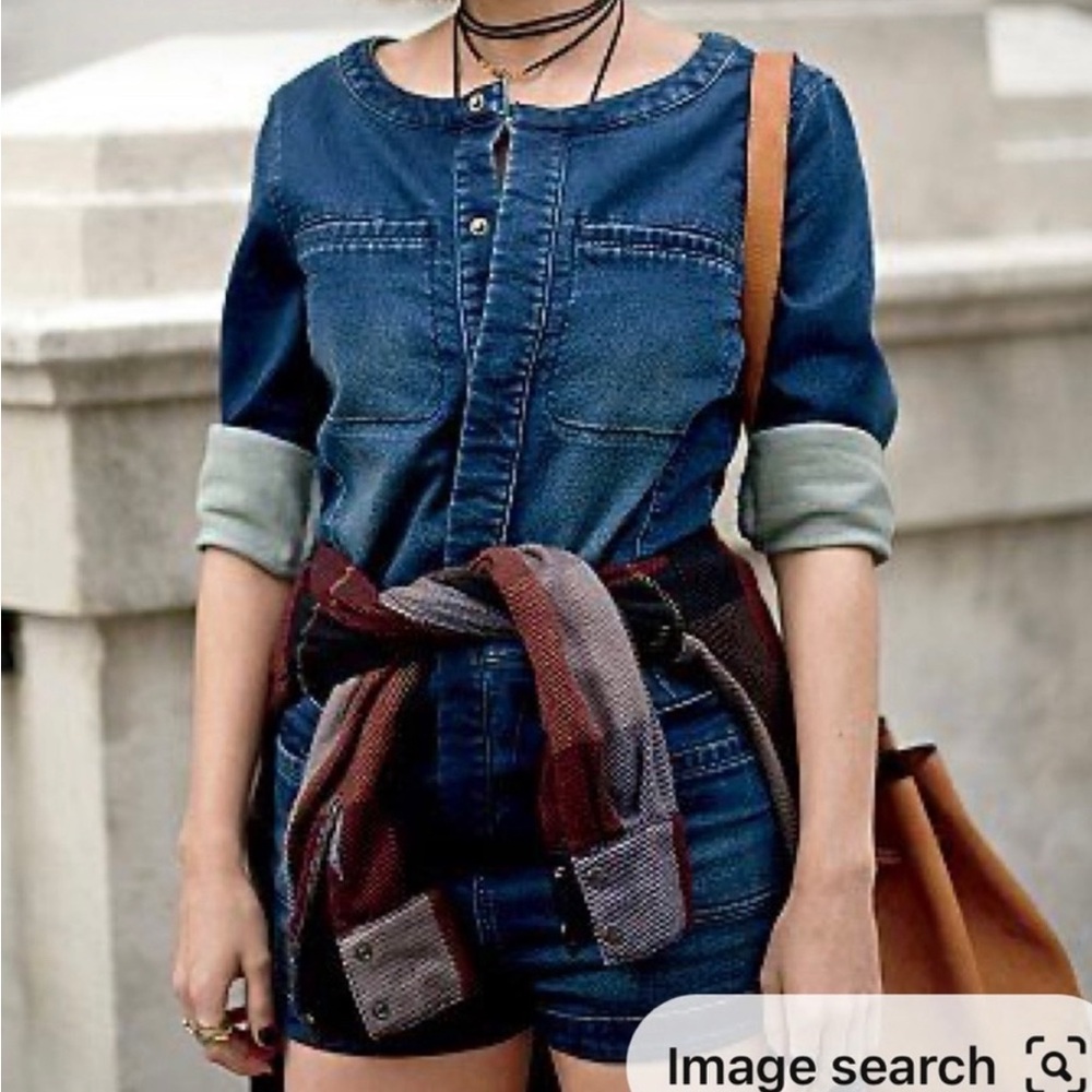 Women's long sleeve romper.